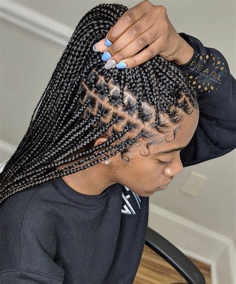 easy braided hairstyles for black hair|knotless braids black girl.